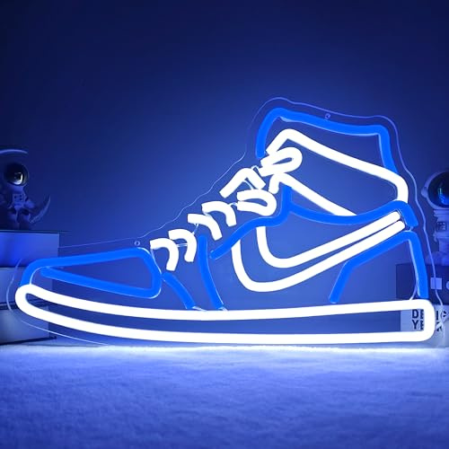 JianJung Sneaker-Neonschild, Sportschuh, Neonschilder für die Wand, dimmbar, LED-Neonlichter für Schlafzimmer, Männerhöhle, Zuhause, Party, Pub, Neon-Bar-Schild, Schuhe, leuchtende Schilder,