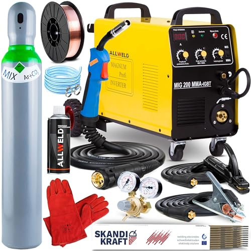 Magnum MIG 200 KN - poste a souder mig avec gaz 200 A - poste à souder à fil fourré avec induction - soudage: MIG, MAG, MMA, soudobrasage - technologie IGBT - Kit Pro