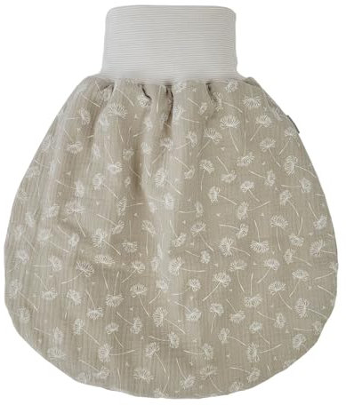 Lilakind“ Baby Musselin Strampelsack | Kleinkind Musselin Schlafsack | Made in Germany Pusteblumen Sand 24-36 Monate