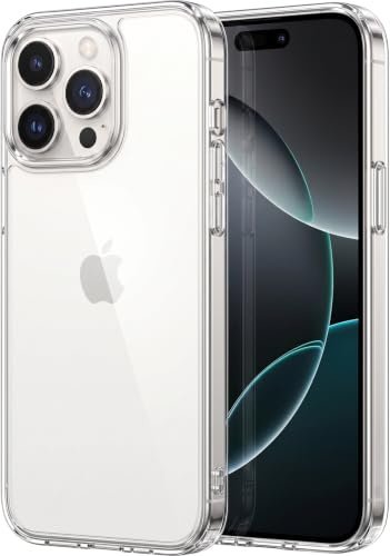 Oprimio Kristallklar Hülle für iPhone 16 Pro [Silikon Hülle] [%100 Durchsichtig] [Deutsche Material] [Ultra Dünn] Klar Handyhülle für Apple iPhone 16 Pro