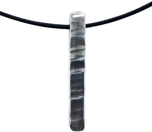 BergKaiser Silberanhänger Silber Stick XS, Silberschmuck, Lederband mit Silberanhänger, edel, schlicht, zeitlos, Schmuck, Damen, Herren, 999er, handmade, inklusive Geschenkverpackung, Made in Germany