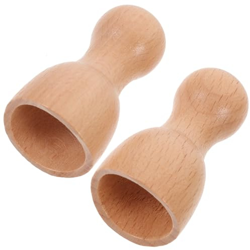 DINHEAROM Massaggiatore per Schiena in Legno 2 Pezzi Portatile Funzione Massaggio Profondo per Casa e Viaggio, Strumento per Massaggi Corpo e Pratico