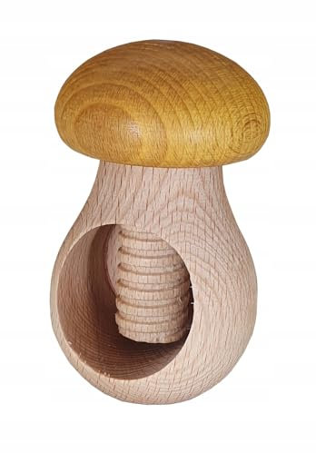 PEEWIT Schiaccianoci in legno a forma di fungo, aprinoci, giallo