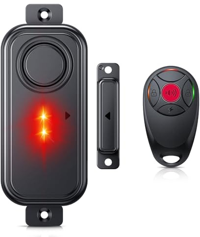 HOMATTER Door Alarms When Opened, 113dB Anti-Theft Window Alarm with Remote, Magnetic Security Door Sensor, Home Security Pool Safety for Kids, Alzheimer's Care