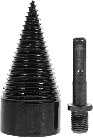 Gadpiparty 42mm Wood Splitting Drill Bit Electric Firewood Chopper Tool Household Wood Chopping Accessory Round Shank for Standard Drills