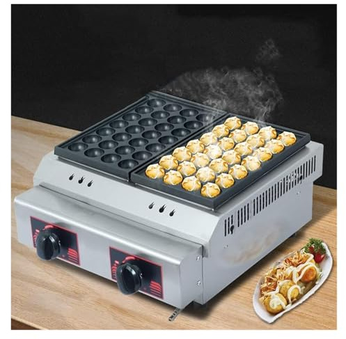 Pink Beryl Commercial Takoyaki Maker 56 Trous Machine à Boule de Poulpe, gaz Takoyaki Machine antiadhésif Takoyaki Grill Pan, Facile à Utiliser Machine de Poulpe, pour Le Restaurant