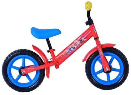 PAW PATROL Laufrad Metall - Kinderfahrrad rot - 12 Zoll - Robuster Rahmen