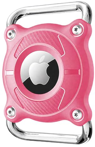 LIUYIDM Étanche Support Collier Chien avec Boucle Métallique Amovible Collier Chien 4 cm de Large Étui de Protection pour, Compatible avec Apple (Rose)