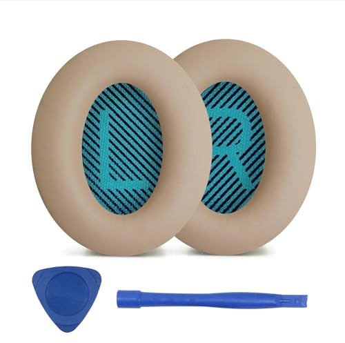 Replacement Ear Pads for Bose QuietComfort 35 (QC35) Over-Ear Headphones, Earpads Also Fit for Quiet Comfort 35 II (QC35II) Headphones. (Khaki)