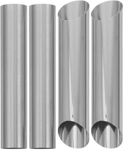 Didiseaon - Moldes de cannoli de acero inoxidable con 4 piezas de acero inoxidable, antiadherentes para pastelería, formas de media luna y cuerno, moldeo fácil para pasta de galletas
