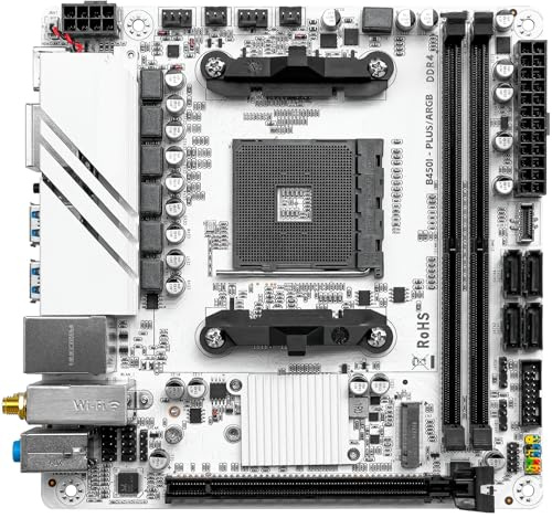 motherboard Fit For JGINYUE AMD AM4 ITX supporta Ryzen R3 R5 R7 serie 1/2/3/4/5 CPU DDR4 RAM PC desktop PCI-E 3.0 B450I-PLUS ARGB MB