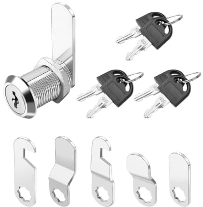 Serrure Boite Aux Lettres Universelle Kit Complet Avec 1 Barillet 6 Cles Et 5 Plaques De Verrouillage Pour Armoire Tiroir Placard Meuble Securite Confidentialite Cle Passe Partout Facteur Ptt
