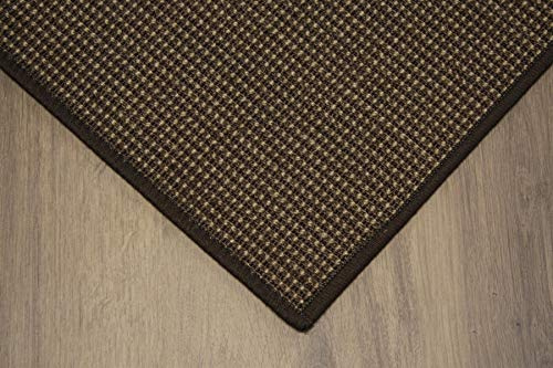 Sisalteppich umkettelt Gemustert Kaffee braun 100% Sisal gekettelt - Verschiedene Größen (120 x 180 cm)
