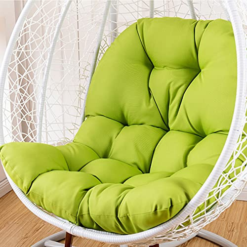 ping bu Wasserdichtes Rattan-Kissen zum Aufhängen, für Eier, Stuhl, gemütlich, dick, Nestschaukel, Rückenkissen für Hinterhof, Balkon, Garten (grün, gewöhnlich)