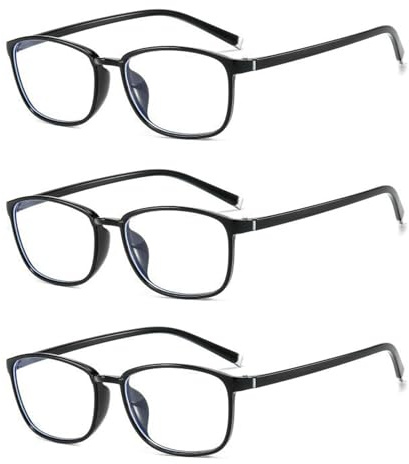 Suertree Lesebrille Blaulicht Blockiert Computerbrille 3PC Sehhilfe Gaming UV Blaues Blockiert Brillen Damen Herren 3.0X