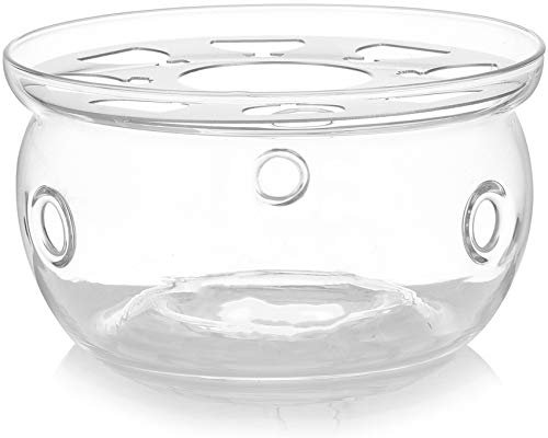 Glass Tea Pot Warmer Stand, Universal Teapot Kettle Candle Warmer Base for Heating Blooming Tea, Coffee or Milk G-T-TW1