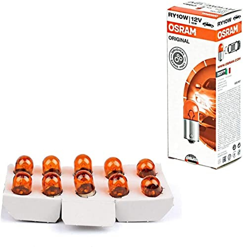 10x Original Osra.m RY10W 12V BAU15s 5009 Standard Orange Ersatz Halogen Birne für Blinker Hinten und Einrichtung E-geprüft