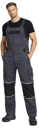 BWOLF Brave - Peto de trabajo para hombre, con bolsillos para rodilleras reforzados con poliéster 600D, S