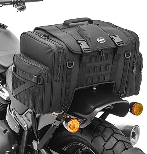 Motorrad Hecktasche Craftride TQ1 kompatibel mit Chopper Cruiser Retro 52-60L schwarz