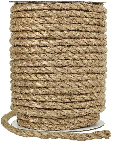 Vivifying Hanfseil, 30m 8mm Juteseil, Schwere Seil für Handwerk, Floristik, DIY, Dekoration, Bündel, Kratzbaum, Bündelung (Braun)
