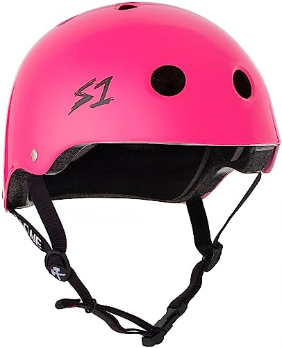 S1 Lifer Helmet for Skateboarding, BMX, and Roller Skating - EPS Fusion Foam, CPSC & ASTM Certified - Hot Pink Gloss Small (21)