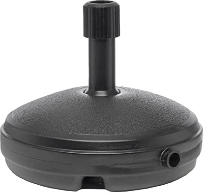 ANGIX Parasol Base 7 Litre Garden Parasol Base Heavy Duty Umbrella Stand Holder Round | Plastic Water-Filled Parasol Base Perfect for Outdoor Decor, Garden & Patio (Black)