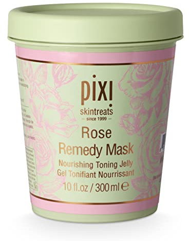 Pixi Beauty Rose Remedy Mask | Maschera Viso Tonificante con Olio di Rosa Canina, Cica e Curcuma | Idrata, Lenisce e Rinnova la Luminosità Naturale | 10 fl oz / 300 ml