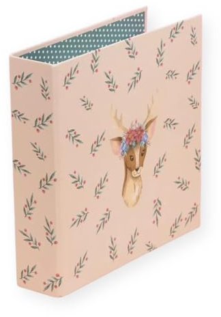 Craftelier Album aus bedrucktem Karton | 2 Metallringe in D-Form | fester und robuster Einband (Weihnachten)