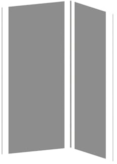 Vente-unique - Lot de 2 Panneaux muraux de Douche Gris en Aluminium avec profilés - 2 x L90 x H210 cm - ITZIAR