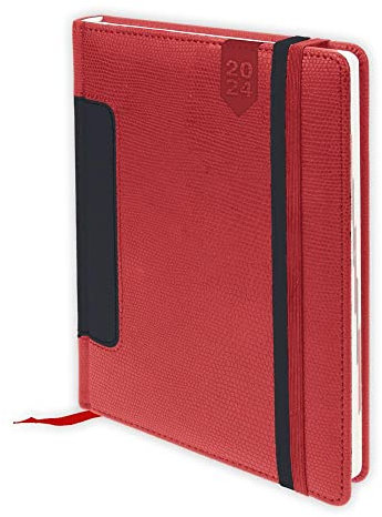 Trötsch Buchkalender A5 Rot 2024: Tagesplaner