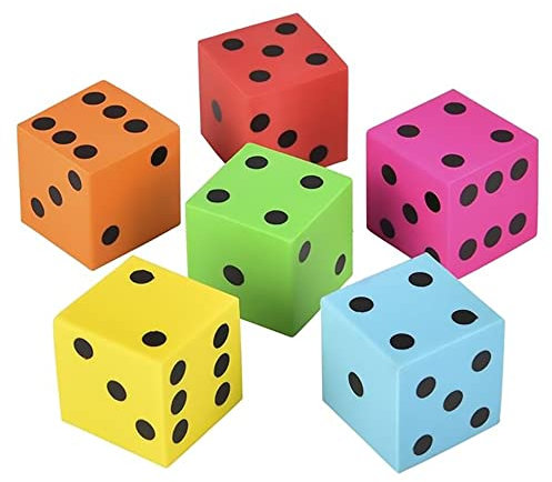 Chochkees Würfelfehler-Radiergummi, Schulbedarf, Partygeschenk (12er-Pack, Quadratisch, Mehrfarbig, Kunststoff, Würfelradierer, Geburtstagspartys, Klassenzimmer)