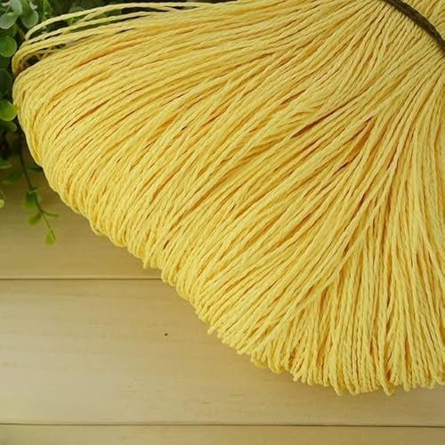 Cinta de papel de rafia, 500 g Hilo de rafia de verano Hilos de paja de papel natural de ganchillo Manualidades para bricolaje Sombrero de tejer Bolso Monedero Cesta Material de ratán papel de rafia