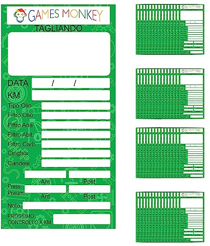 GamesMonkey® - Aufkleber für Autoreifen – 9 x 5 cm – wasserdicht – Wartung Motorschild für Bremsölwechsel Zündkerzen Filter Riemen Reifen Fahrzeug (60 Stück, grün)