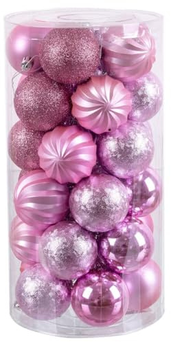 BigBuy Christmas Boules de Noël Rose Plastique 6 x 6 x 6 cm (30 unités)