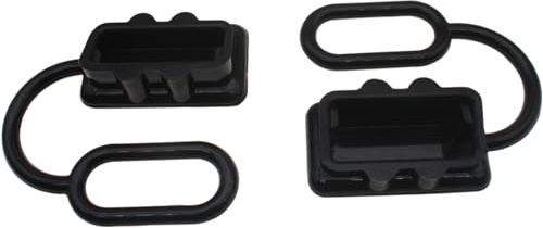 LBTODH 2 pezzi 50A DC connettore elettrico copertura antipolvere in silicone morbido nero antipolvere resistente all'acqua tappo di protezione per rimorchi o roulotte connettori di alimentazione