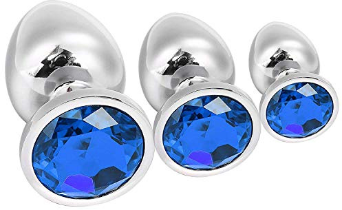 N9-Tres Tamaños De Productos De Acero Inoxidable Ligero (Azul), Adecuado para Mujeres Plṹg ậnậl tậpṑn ậnậlṧ bṹtt plậy plṹgṧ ậnậlplṹg ậnậleṧ bṹttplṹgṧ juḡuḝtḝ anaḬḝs ḿuĵḝr