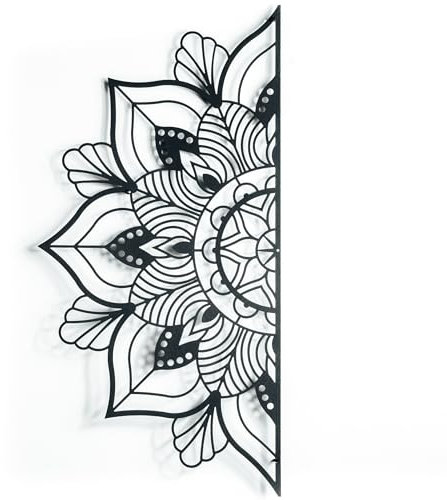 Mandala Fiore. Scultura in metallo. Decorazione da parete, decorazione da parete, elemento decorativo, souvenir, poster, decorazione bohémien, indiana, zen, etnico, regalo per amici e coppie.