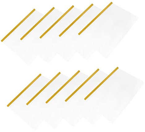 SEWACC 10stücke Transparente Aktenordner mit Ziehstab Schmal Ordnerrahmen aus Plastik Robuste Schülermappen für Dokumentenauflage Bruchsicher und Leicht für Büroklammsystem