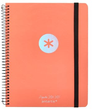 Anthartik skolkalender år 24–25 kurs samling minimal orange veckovy Din A5