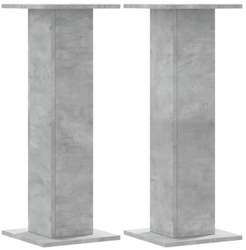 vidaXL Lautsprecherständer 2 STK. Betongrau 30x30x80 cm Holzwerkstoff