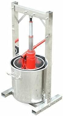 SUPAIDM 12l Obstpresse Apfelpresse Obstpresse, Edelstahl Obstpresse mit hydraulischer Hebehilfe geeignet zur Maischeherstellung, zur Weinherstellung Obstpresse