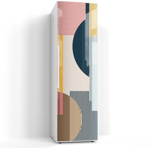 DEQORI Magnetfolie für Kühlschrank 60x200 cm | Motiv Harmonie in Formen | dekorative Magnetmatte Gefrierschrank Schutz | Magnet Deko-Folie selbstklebend, magnetisch & beschreibbar