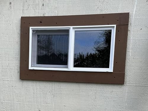 Unterputz-Montage für Badezimmer, Außendusche, Schiebefenster mit Sichtschutz für Ersatz-Kellerfenster (Größe: 80 x 40 cm, Farbe: Weiß)
