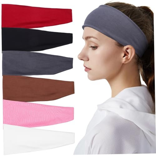 ROMISBABA 6stücke Sport Stirnbänder Yoga Stirnbänder Atmungsaktiv Schweißableitend Elastisch Lauf Für Verschiedene Aktivitäten