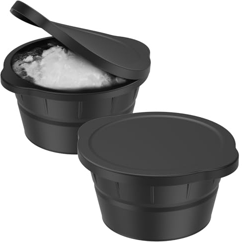 GWCYMYD 2 PCS Extra Large Ice Block Mold, 8 Lbs Collapsible Silicone Moulds with Lid, Reusable Large Ice Cube Moulds for Ice Bath Cold Plunge Tub or Coolers