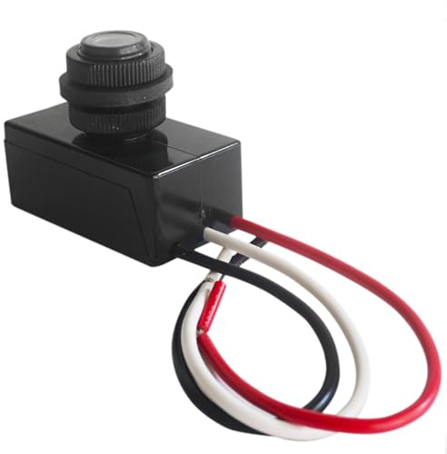 LoveDeal 120V-277VAC Outdoor Photoelectric Switch, 5A Dusk to Dawn Photocell Sensor Switch, Hardwired Post Eye Light Controllor, UL Listed
