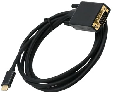 GKYQVE 31inch USB3.1 Type C To VGA Cable For Display On Monitors For Presentations And Work Male To Male VGA Cable