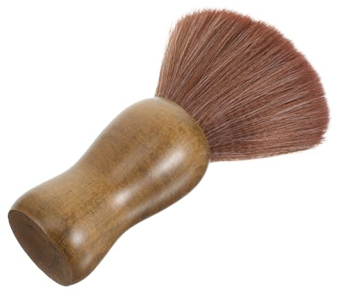 SHERCHPRY Brosse à Barbe pour Hommes Manche en Bois Naturel, Poils en Nylon pour Nettoyage Visage, pour Barbe et Moustache en Voyage Bureau Couleur Aléatoire