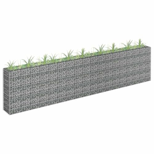 Generico Gabbione Letto Rialzato in Acciaio Zincato 360x30x90 cm,Argento,37.6kg,145643