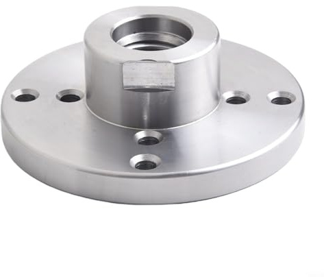 Besttoolifes Piastra frontale per tornio per legno per tornio a filettatura 1-8TPI, flangia del mandrino in acciaio da 2/3/4 pollici, per lavorazione del legno e progetti fai da te (10,2 cm)